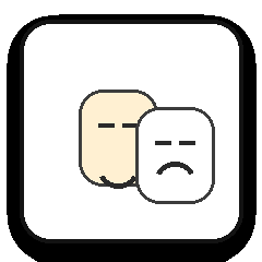 Theatre masks animated sticker